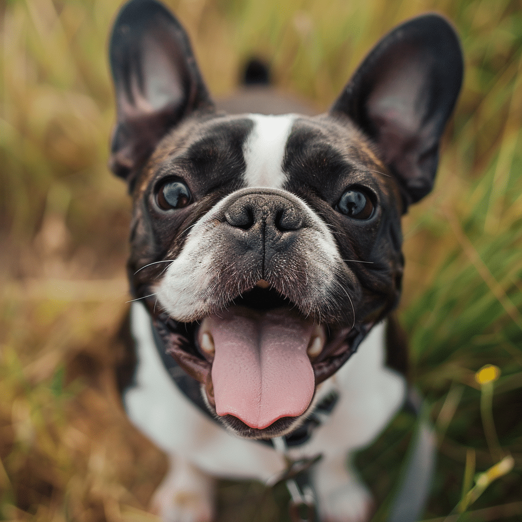 bulldog francês branco e preto