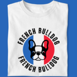 Camiseta Bulldog Frances "Bandeira Francesa"