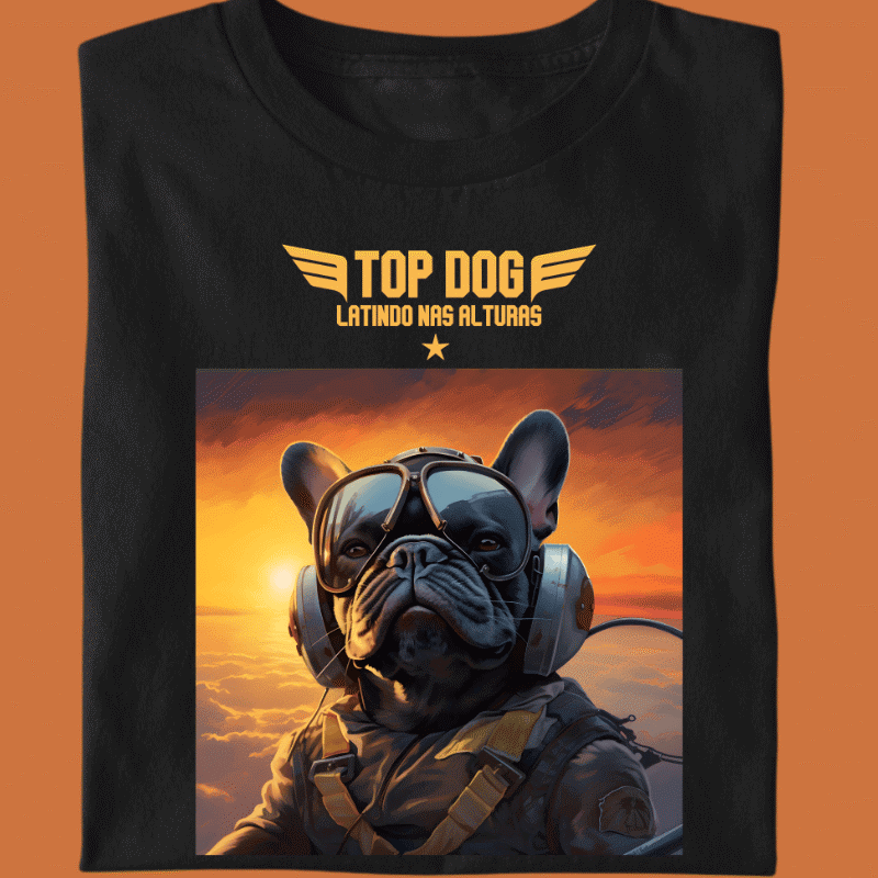 Camiseta Bulldog Frances "Top Dog"