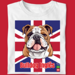 Camiseta Bulldog Ingles "Bandeira Inglaterra II"
