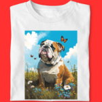 Camiseta Bulldog Ingles "Borboleta"