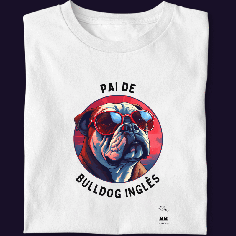 Camiseta Bulldog Ingles "Pai de Bulldog III"