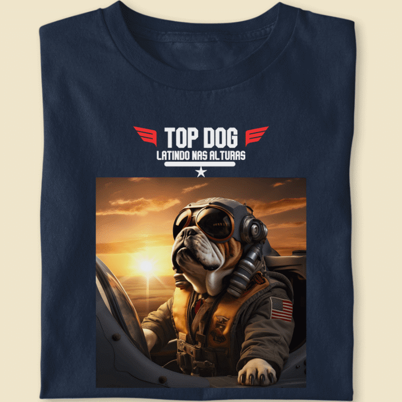 Camiseta Bulldog Ingles "Top Dog"