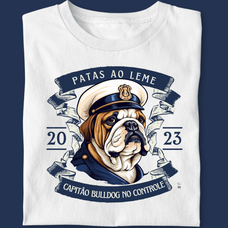 Camiseta Bulldog Ingles "Capitão Bulldog"