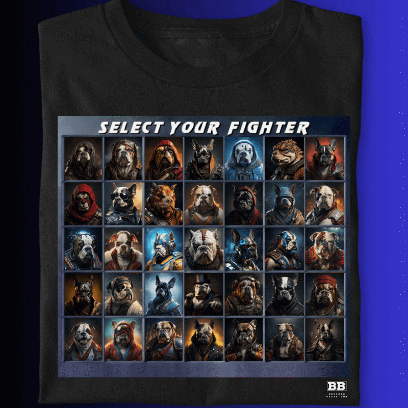 Camiseta Bull Francês e Inglês "Bulldog Kombat"