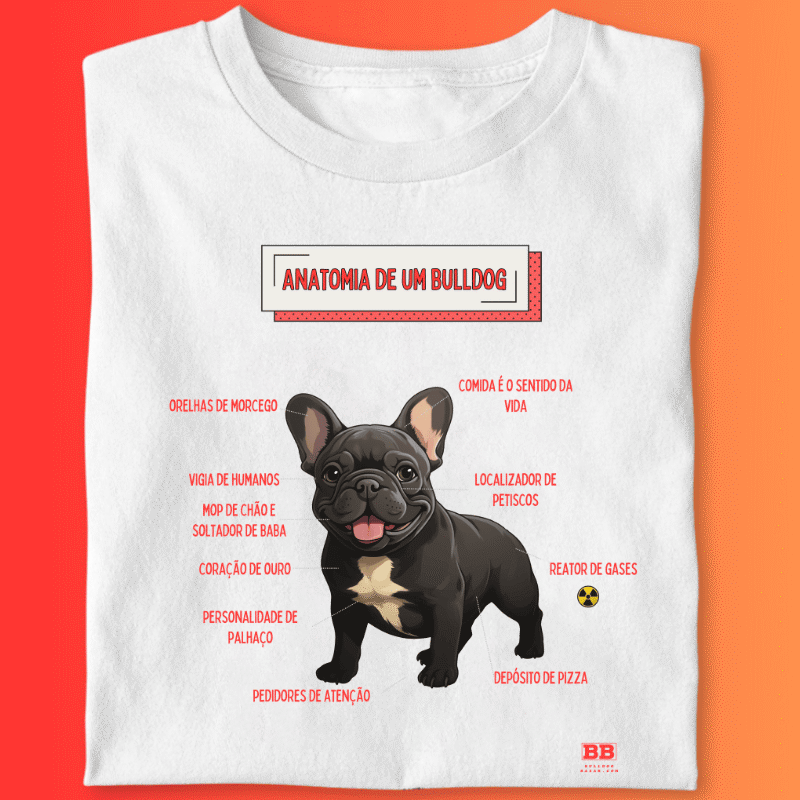 Camiseta Bulldog Frances "Anatomia"