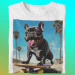 Camiseta Bulldog Francês "Skate"