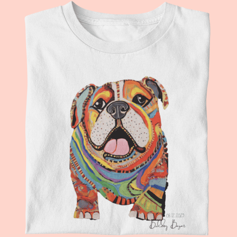 Camiseta Bulldog Ingles "Picasso Perdido"