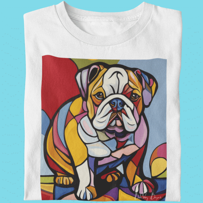 Camiseta Bulldog Ingles "Picasso Perdido II"