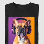 Camiseta Bulldog Frances "Headphones 2"