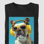 Camiseta Bulldog Frances "Headphones 3"