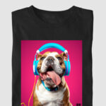 Camiseta Bulldog Ingles "Headphones 3"