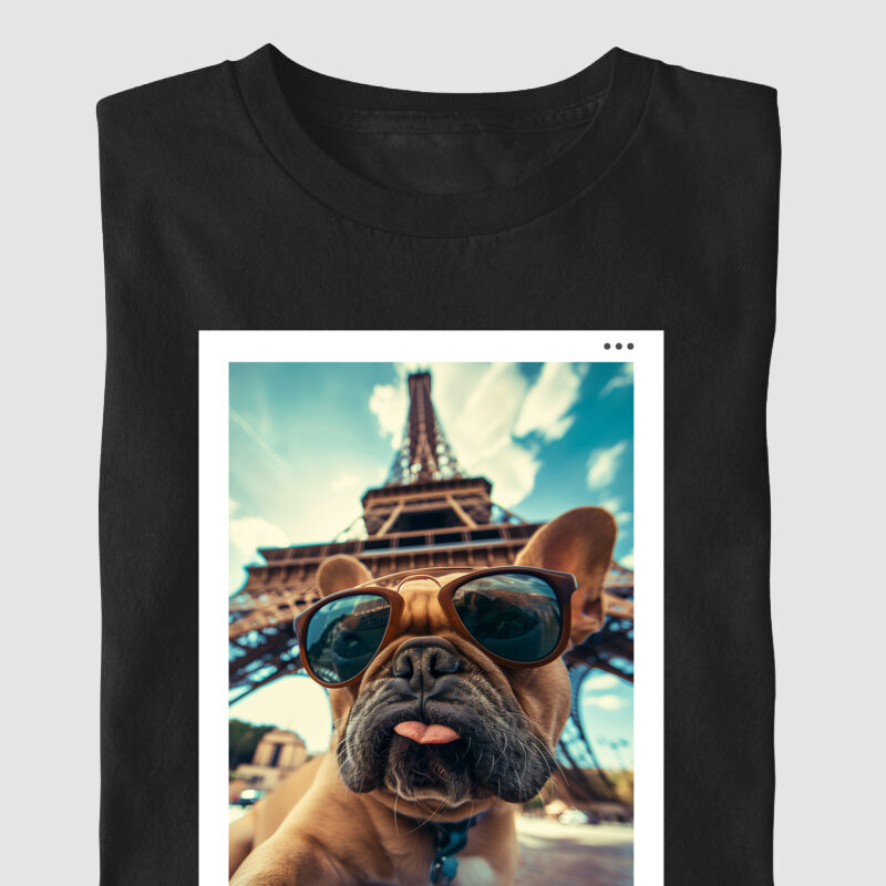 Camiseta Bulldog Frances "Selfie 2"