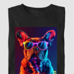 Camiseta Bulldog Frances "Oculos Neon 2"