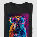 Camiseta Bulldog Ingles "Oculos Neon 2"