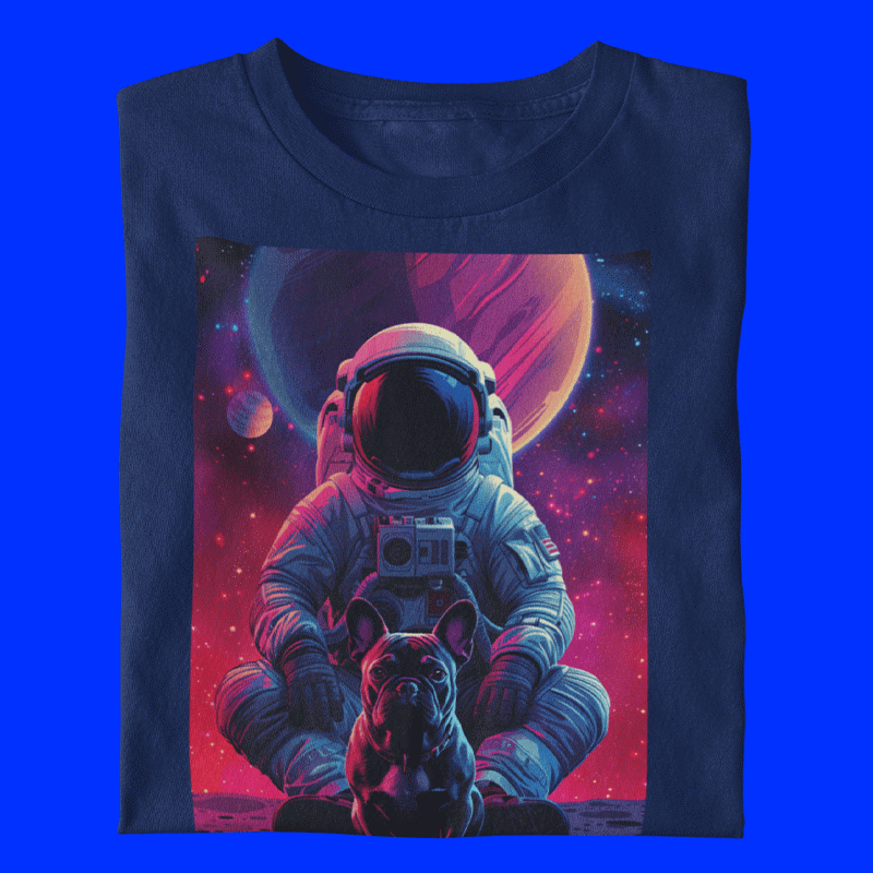 Camiseta Bulldog Frances "Outro Mundo III"