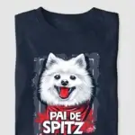 Camiseta Masculina Lulu Bazar "Pai de Spitz 3" Preta (3G)