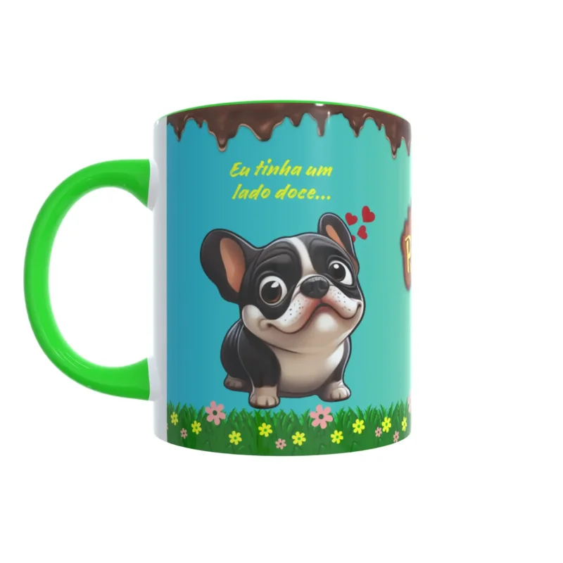caneca bulldog bazar cafe lado doce pascoa