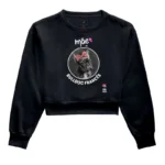 Cropped Moletom Bulldog Frances "Mãe de Bulldog IV" Preto (M)