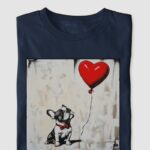 Camiseta Feminina Bulldog Frances "Franchsky" Azul (GG)